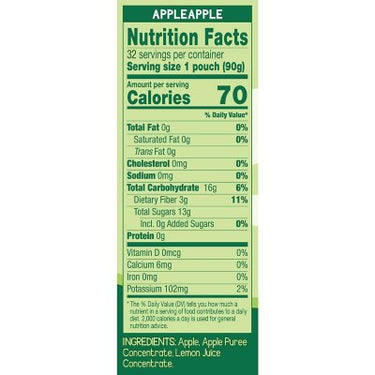 Gogo Squeez Applesauce Pouches, Apple Apple, 3.2 Oz., 32 Ct.